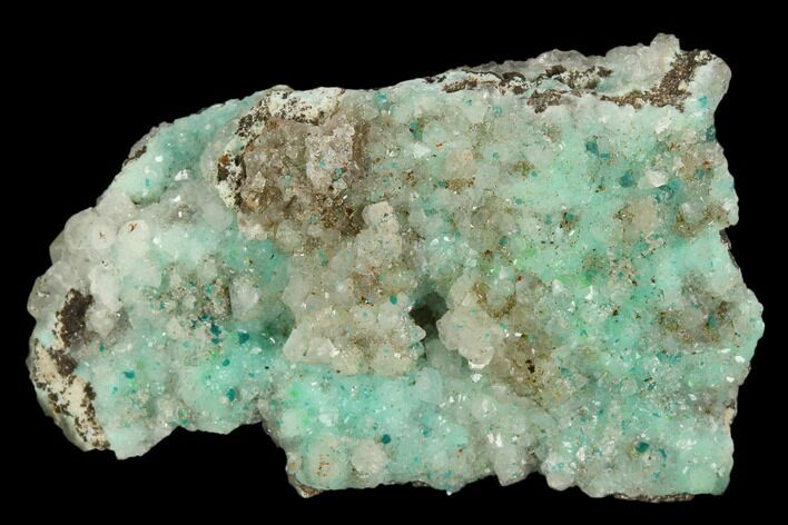 Calcite Encrusted Fibrous Aurichalcite Crystals - Mexico #127192